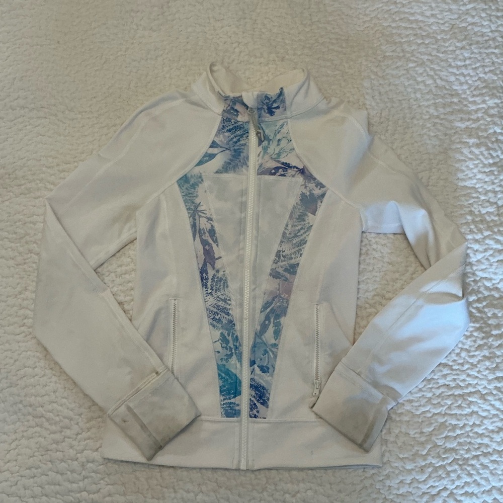 Ivivva Girls white Zip Up Jacket